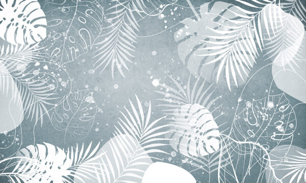 Fotobehang Filigraan Monstera Bladeren