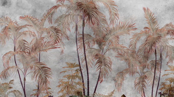 Fotobehang Exotische palmbomen