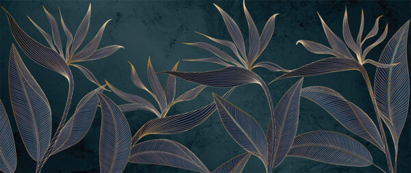 Fotobehang Strelitzia bloemen 3D