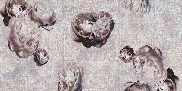 Fotobehang Kleurloze pioenrozen