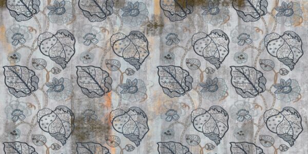 Fotobehang Decoratieve bladeren granaat