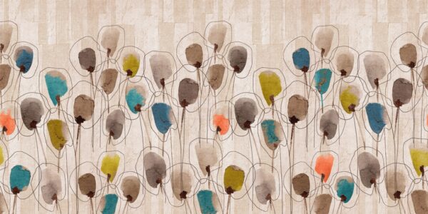 Fotobehang Kleurrijke bloemen in de weide