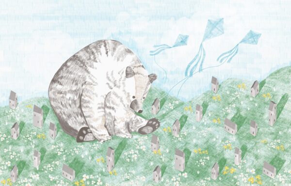 Fotobehang Beer in de stad