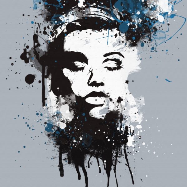 Fotobehang Gezicht van een slapend meisje