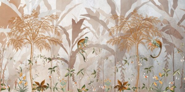 Fotobehang Plezier in de bomen