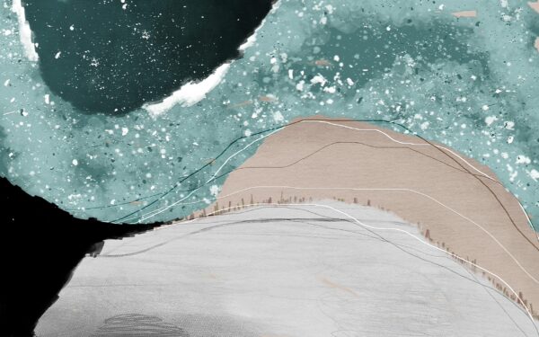 Fotobehang Getijdenlijnen