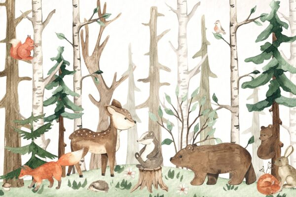 Fotobehang Bospakket