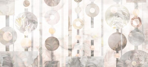 Fotobehang Bladeren en geometrie