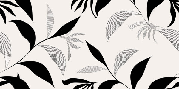 Fotobehang Bladcontrast