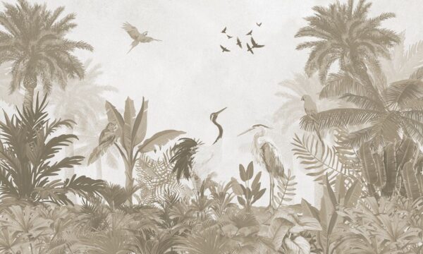 Fotobehang Kranen in vintage stijl