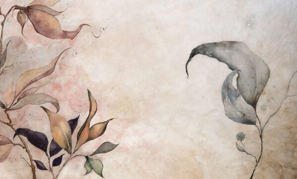 Fotobehang Subtiliteit van aquarelplanten