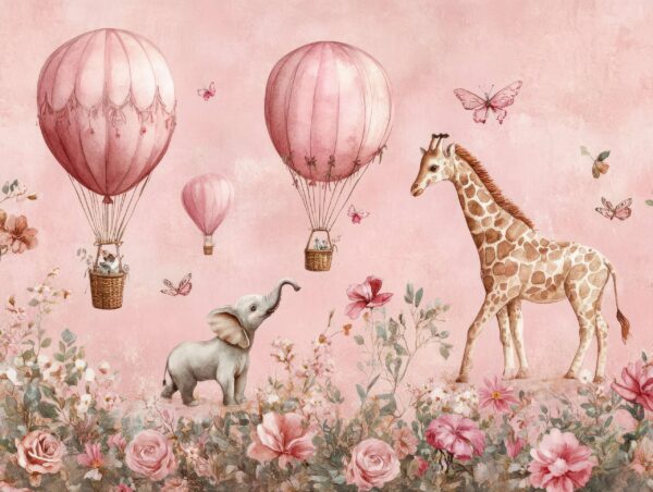 Fotobehang Ballonvaartsafari