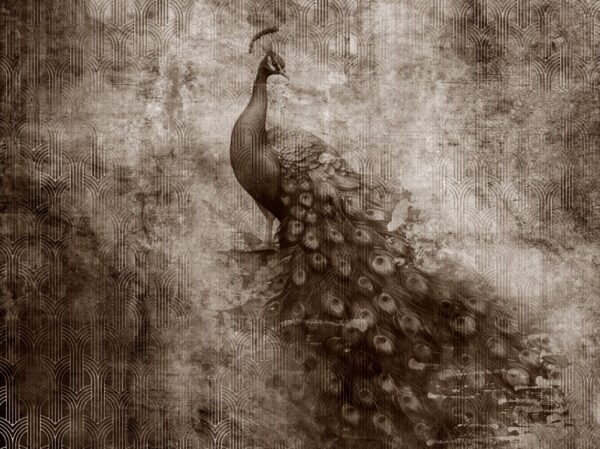 Fotobehang Vintage pauw