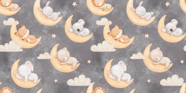 Fotobehang Maanknuffels