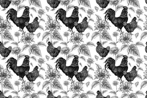 Fotobehang Kippenweide