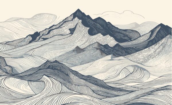 Fotobehang Ritme van de Bergen