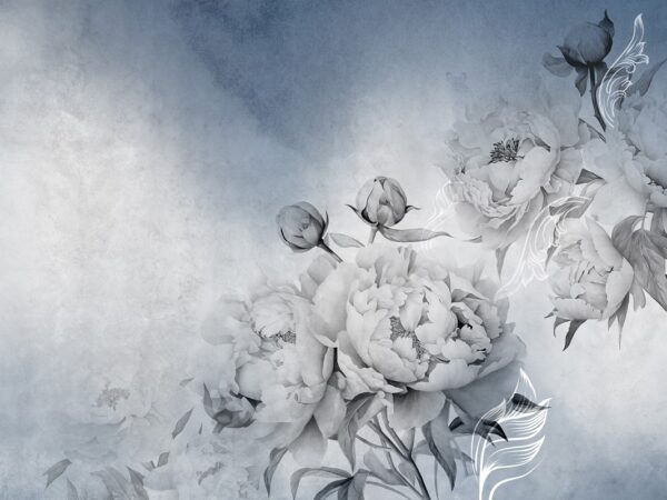 Fotobehang Romantische pioenroos