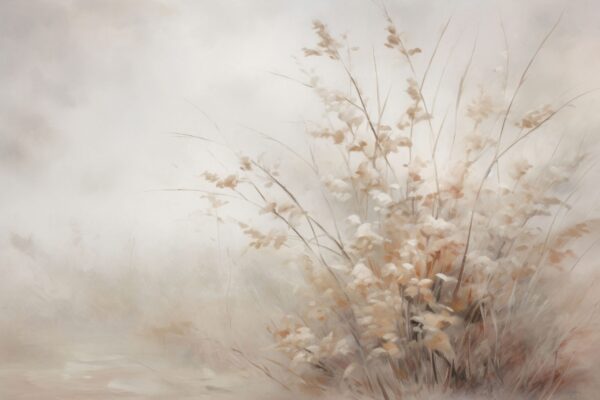 Fotobehang Mistige weide