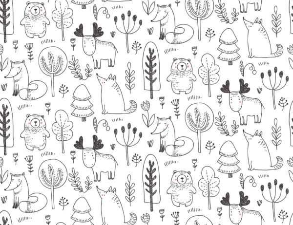 Fotobehang Knuffelen in het bos