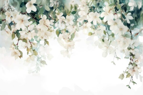 Fotobehang Bloemenregen