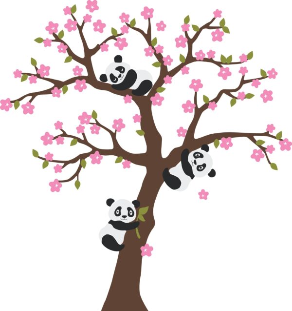 Fotobehang Het land van de pandabloem