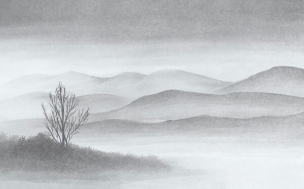 Fotobehang Mistige Horizon