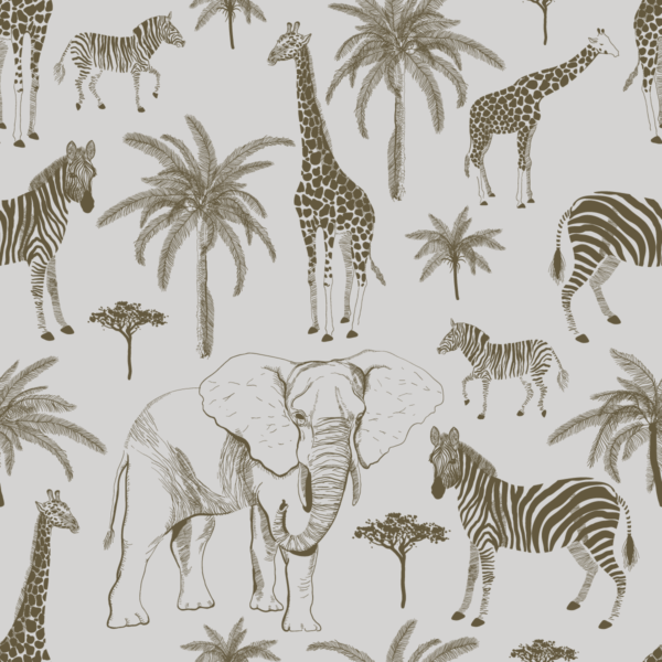 Fotobehang Safari in de palmen