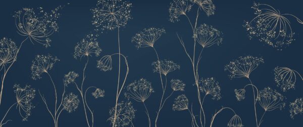 Fotobehang Bloemennacht