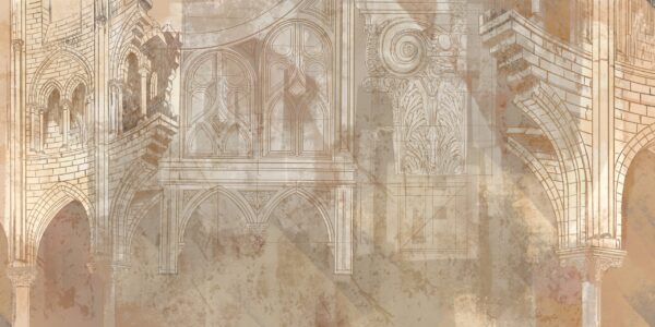 Fotobehang Schets van de gotiek