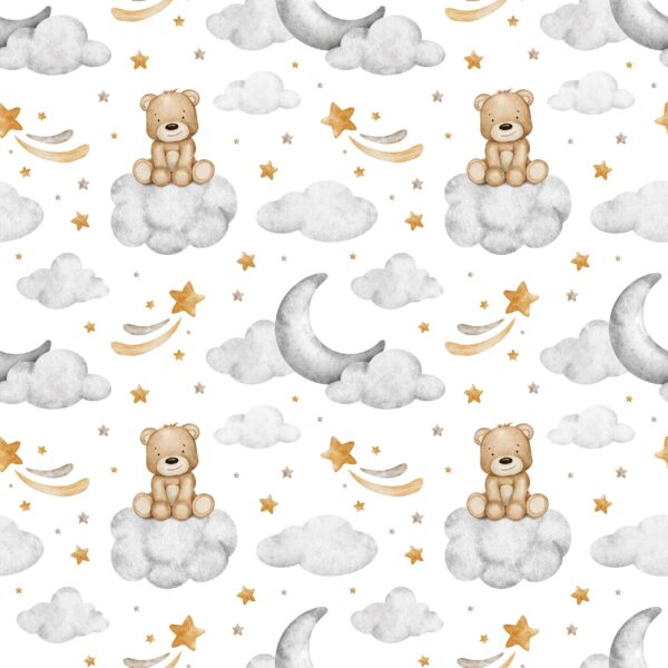 Fotobehang Teddybeer op een wolk