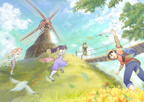 Fotobehang Kindertijd in de wind