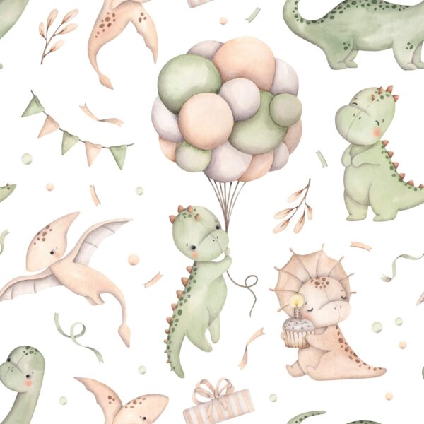 Fotobehang Dinosaurussen op het feest