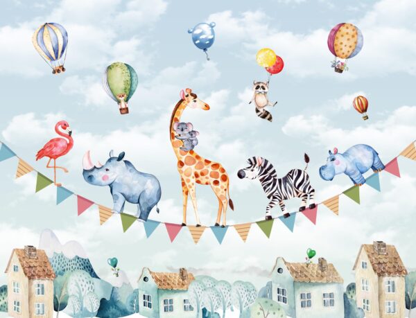 Fotobehang Balancerende Safari