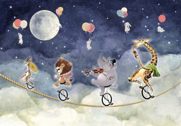 Fotobehang Circusnacht boven de wolken