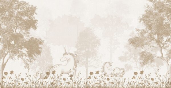 Fotobehang Mysterieus Eenhoornbos