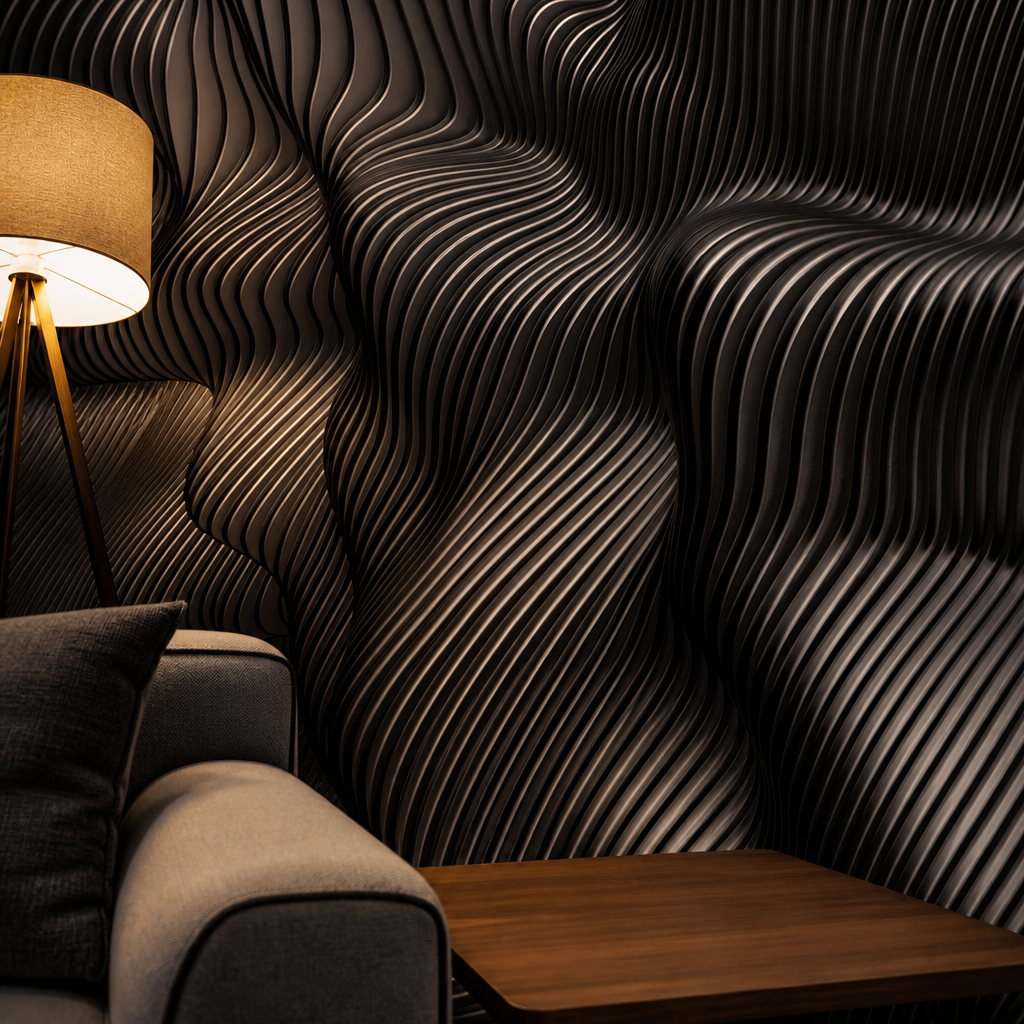 Fotobehang Black Waves - Afbeelding 3