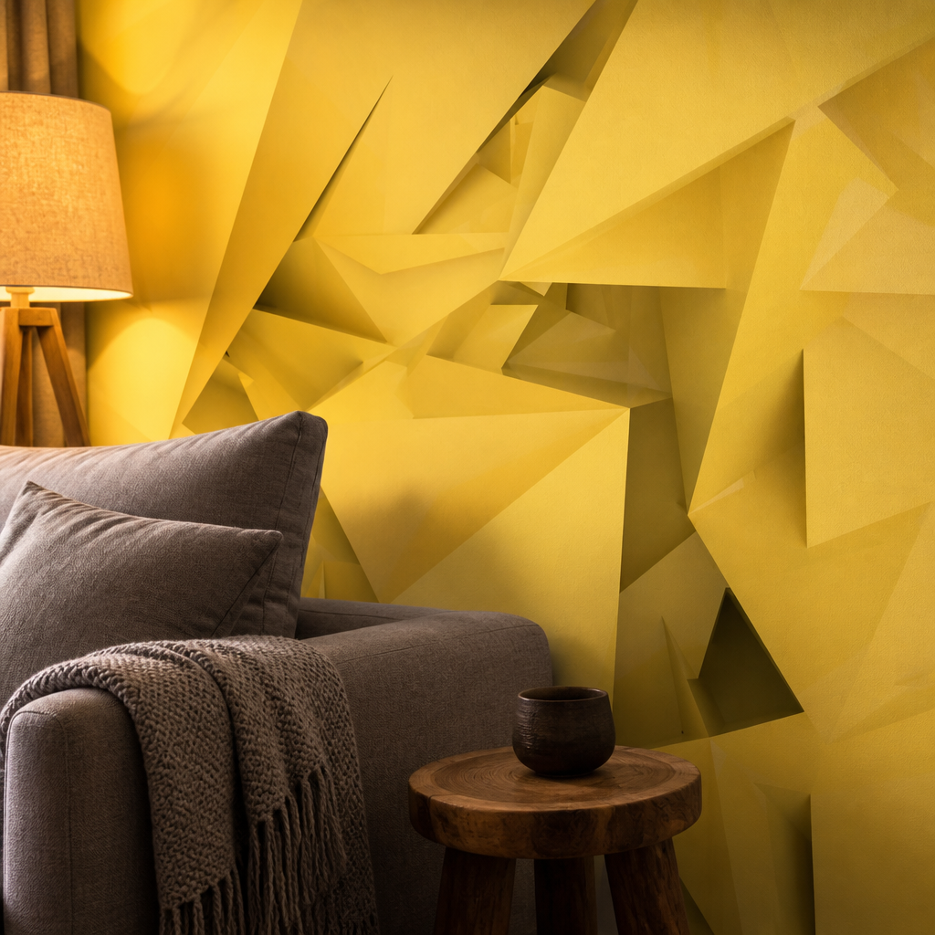 Fotobehang Gele Geometrie - Afbeelding 3