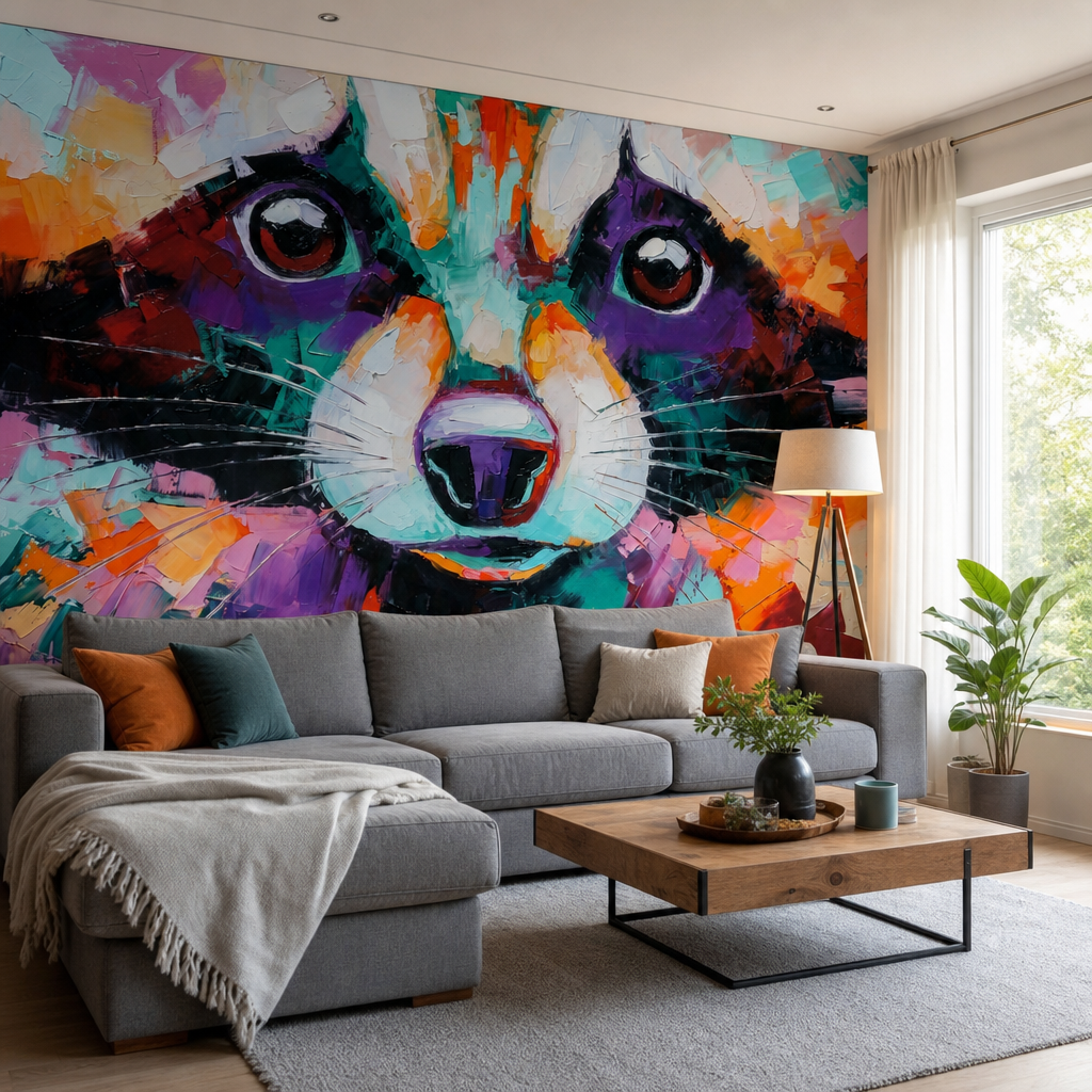 Fotobehang Wasbeer Wasbeer - Afbeelding 2