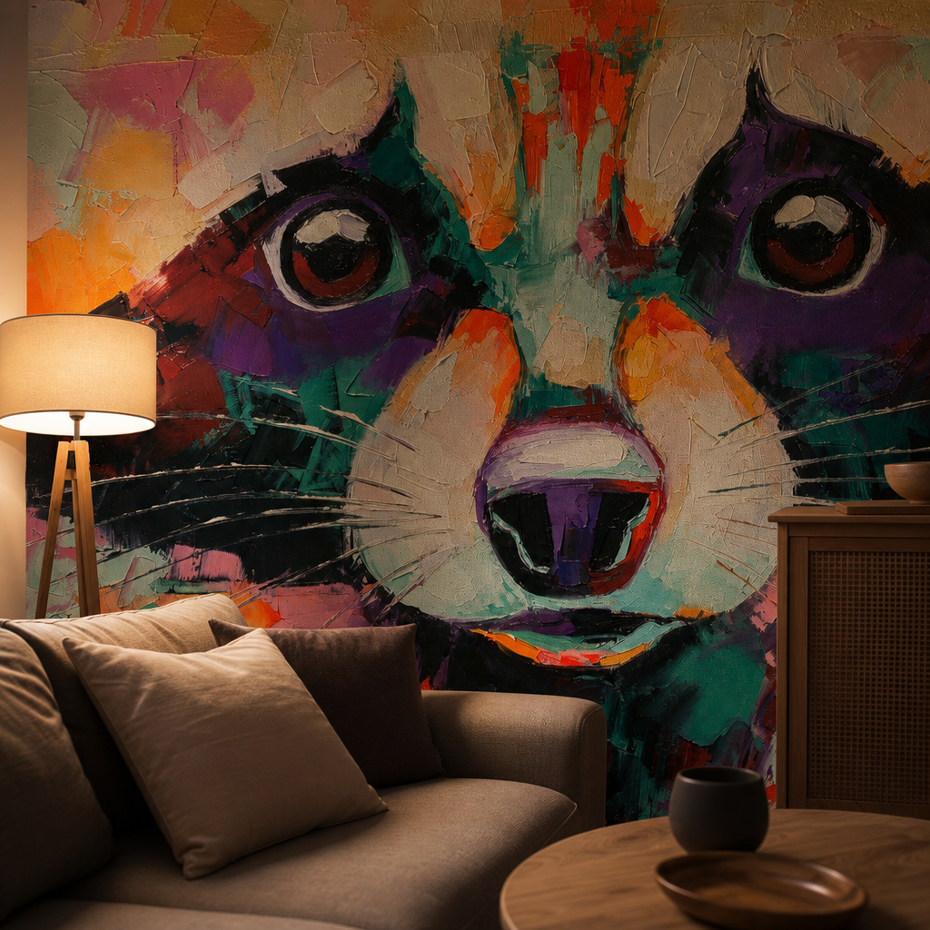 Fotobehang Wasbeer Wasbeer - Afbeelding 3