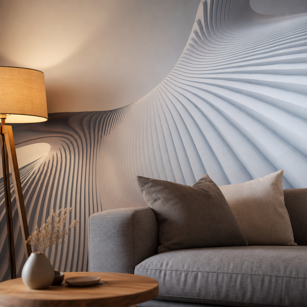 Fotobehang Wit 3D - Afbeelding 3
