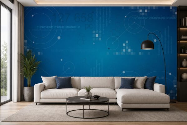 fotobehang Fotobehang Technische Achtergrond aan de muur in de woonkamer