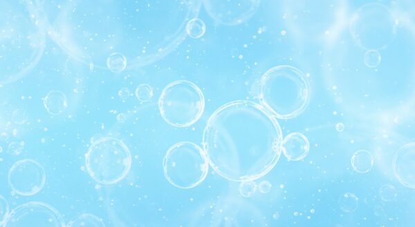 Fotobehang Blauwe bubbeldroom