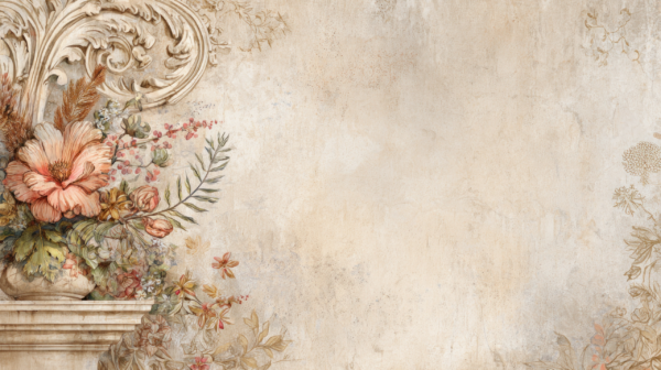 Fotobehang Barokbloemen