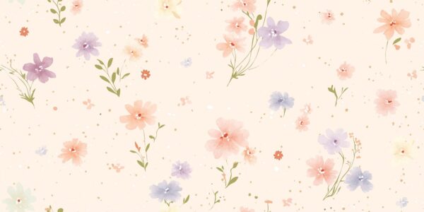 Fotobehang Pastel bloementuin