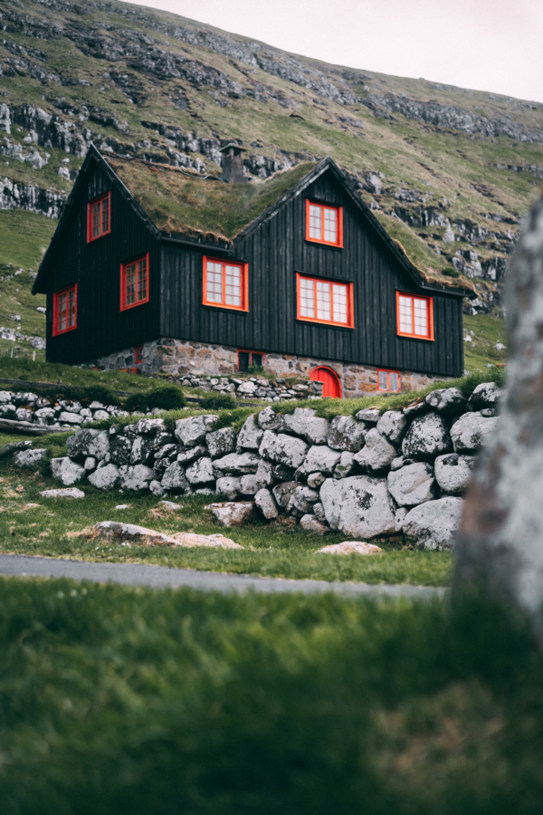 Fotobehang Scandinavisch huisje