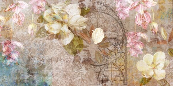 Fotobehang Vintage Magnolias