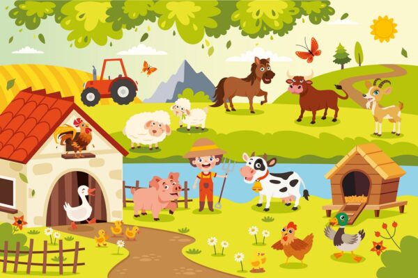 Fotobehang Boerderijavontuur