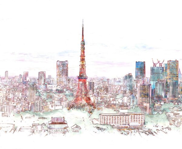 Fotobehang Tokyo Tower