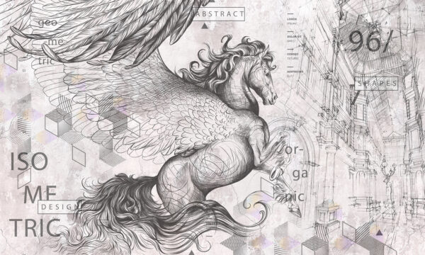 Fotobehang Pegasus – het gevleugelde paard