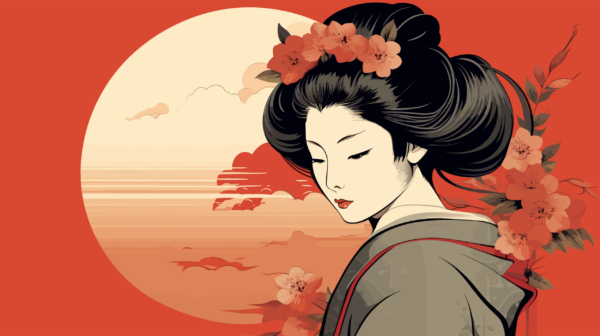 Fotobehang Japanse Geisha
